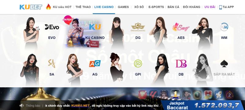 Casino Kubet hấp dẫn đa thể loại